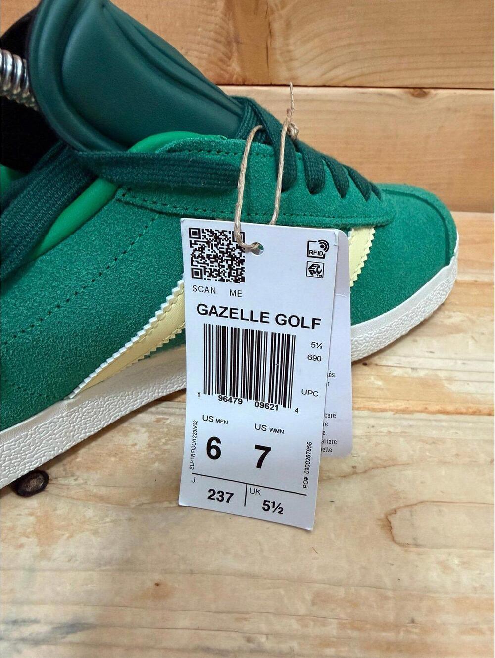 Adidas Gazelle Spikeless Golf Green Almost Yellow Shoes IH2268 Mens 6 / Womens 7 - Picture 6 of 7